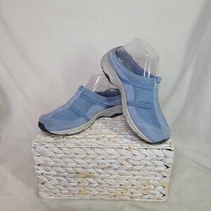 Easy Spirit Y2K Athleisure Slip On Sneakers Mules Suede Mesh Casual Size 7 Blue